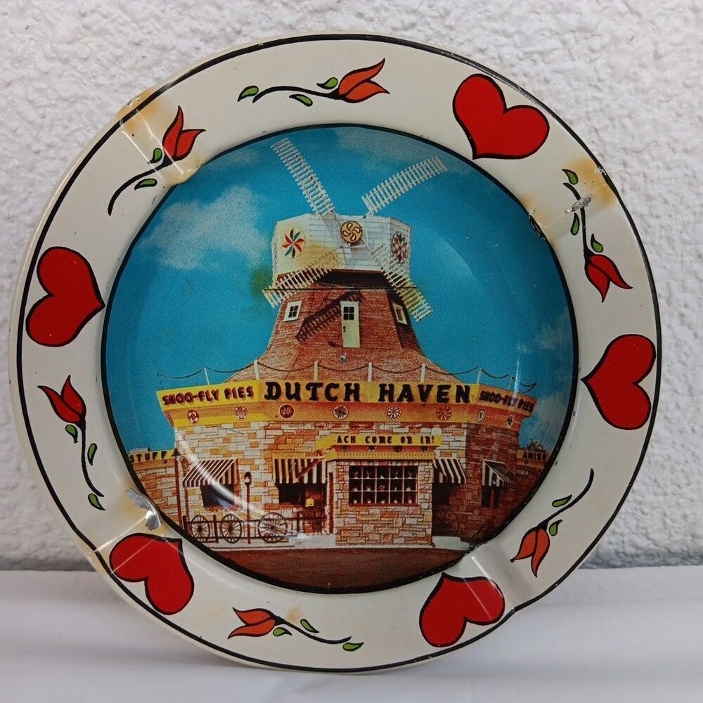 Dutch Haven Souvenir Ashtray Home of the Original Shoo-Fly Pie Amish Country